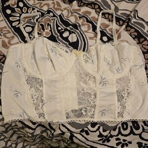 NET Floral Lace Embroidered Women's Top